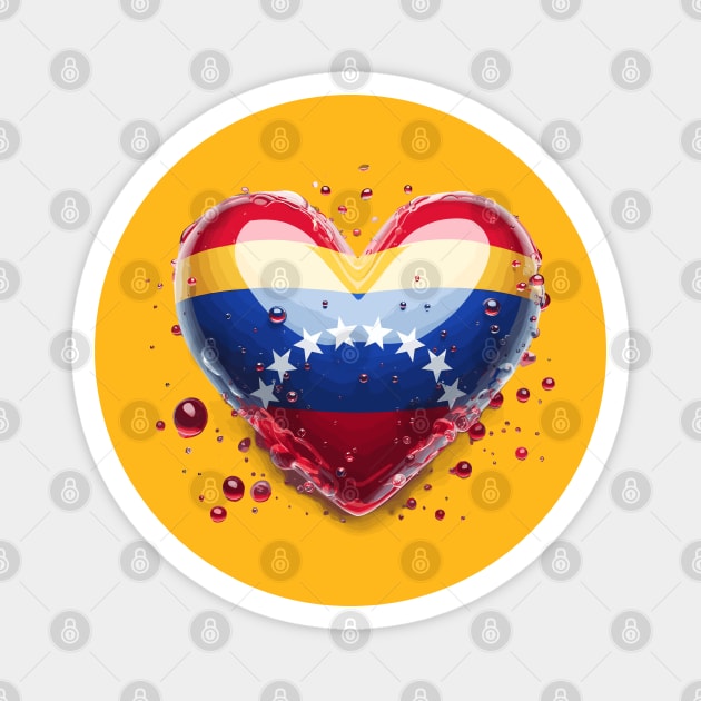 Venezuela Flag Heart Magnet by Graceful Designs
